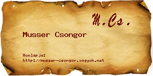 Musser Csongor névjegykártya